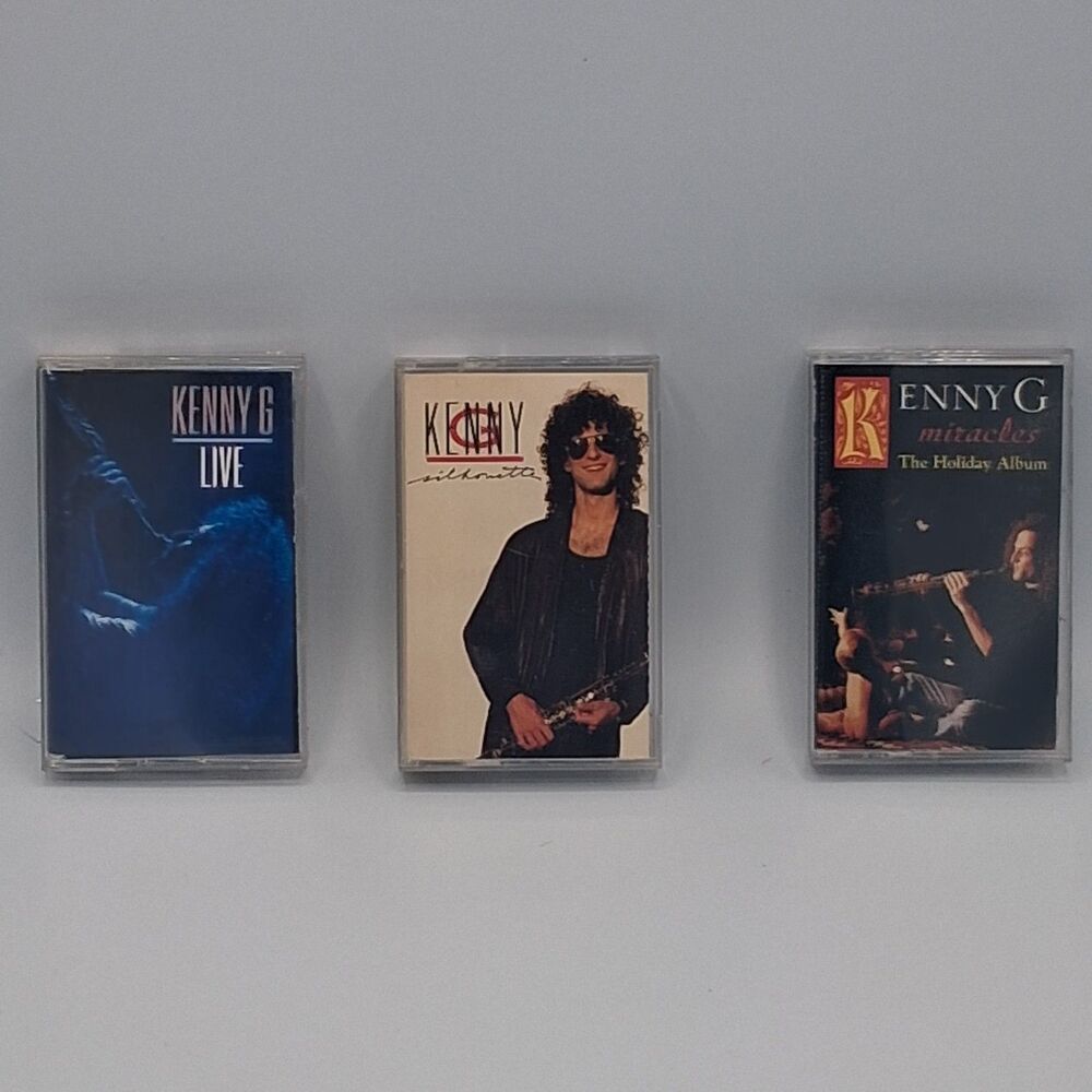 Kenny G Cassette Lot of 3 Live Silhouette Miracles Christmas Tape Bundle